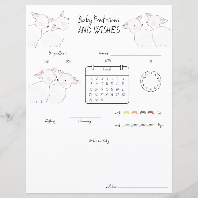 Little Lamb Baby shower (Voorkant)