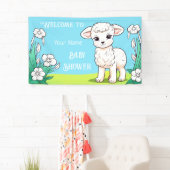 Little Lamb Baby shower Banner (Insitu)