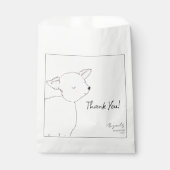 Little Lamb Baby shower Bedankzakje (Voorkant)