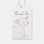 Little Lamb Baby shower Cadeaulabel (Achterkant)