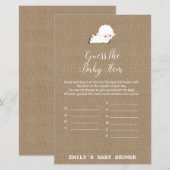Little Lamb Baby shower Game PRINED (Voorkant / Achterkant)
