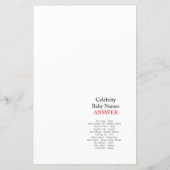 Little Lamb Baby shower Game PRINED (Achterkant)