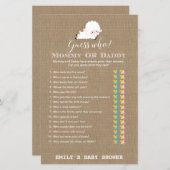 Little Lamb Baby shower Game PRINED (Voorkant / Achterkant)