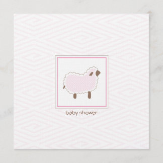 Little Lamb Baby shower Invitation Kaart