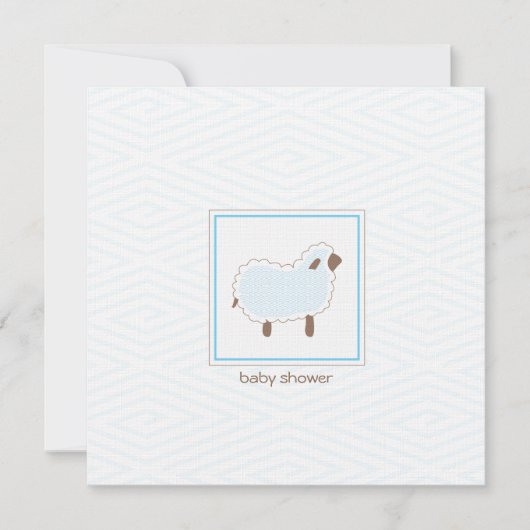 Little Lamb Baby shower Invitation Kaart (Voorkant)