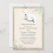 Little Lamb Baby shower Invitation Kaart (Voorkant)