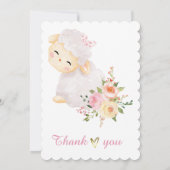 Little Lamb Baby shower Kaart (Achterkant)