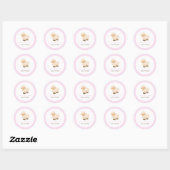 Little Lamb Baptisme Ronde Sticker (Vel)