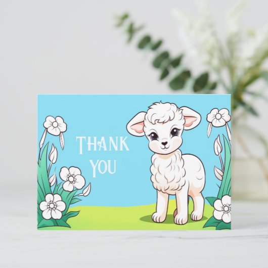 Little Lamb Carte de remerciements (Debout devant)
