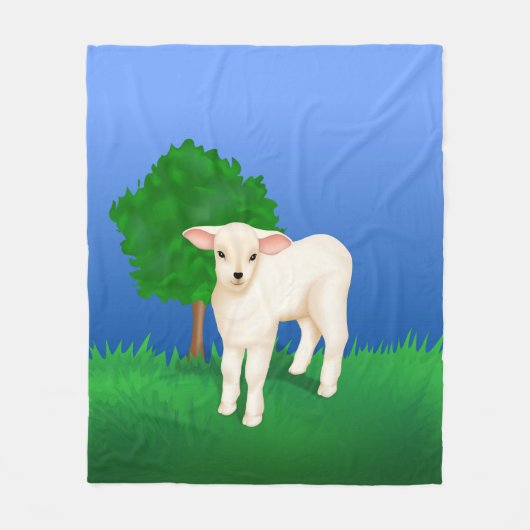 Little Lamb Fleece Deken (Voorkant)