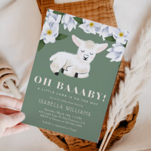 Little Lamb Gender Neutral Baby shower Kaart