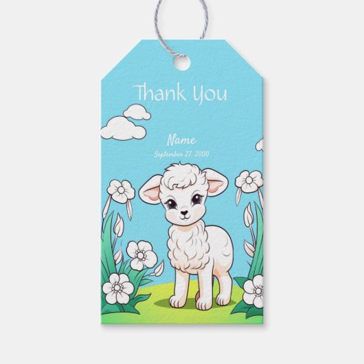 Little Lamb Gift Label Cadeaulabel (Voorkant)