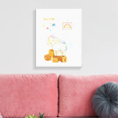 Little Lamb in Nursery 11 x14 inch Canvas Print (Insitu (Woonkamer))