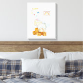 Little Lamb in Nursery 11 x14 inch Canvas Print (Insitu (Slaapkamer))