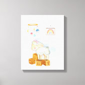 Little Lamb in Nursery 11 x14 inch Canvas Print (Voorkant)