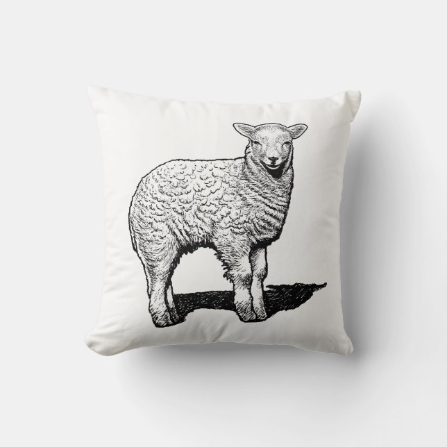 Little Lamb Kussen (Voorkant)