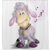 Little Lamb met Bell - Cute Douchegordijn (Voorkant)