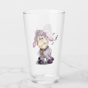 Little Lamb met Bell - Voeg Jouw tekst/Name toe Glas