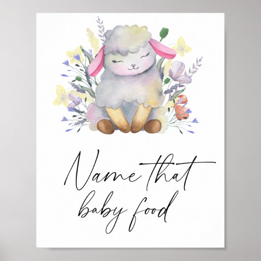 Little lamb - noem dat baby eten poster (Voorkant)