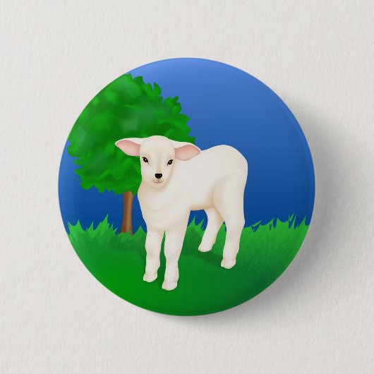 Little Lamb Ronde Button 5,7 Cm (Voorkant)
