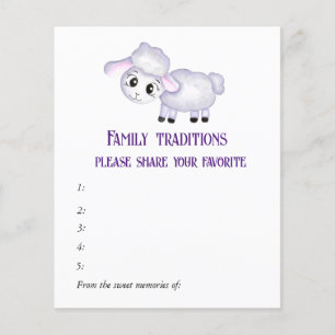 Little Lamb Sheep Baby shower Family Traditions