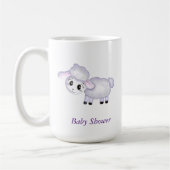 Little Lamb Sheep Baby shower positief Koffiemok (Links)