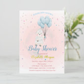 Little Lamb Sheep Stars Baby shower Invitation (Debout devant)