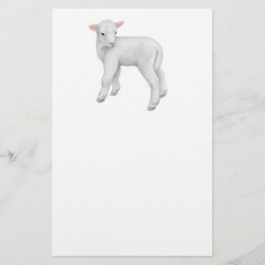 Little Lamb Stationery Briefpapier (Voorkant)