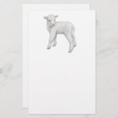 Little Lamb Stationery Briefpapier (Voorkant / Achterkant)