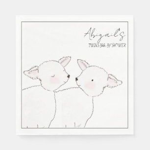 Little Lamb Tweeling Baby Shower Servet