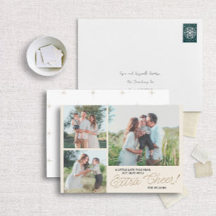 Little Late Extra Cheer Verlate Vakantie Fotokaart Feestdagenkaart
