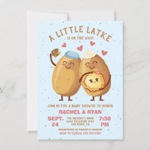 Little Latke Chanoeka Baby Meisje Douche Kaart