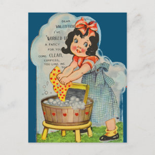 Little Laundry Girl  Briefkaart 1950