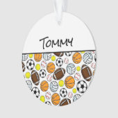 Little League Sports Balls Joueur NOM Fun (devant)