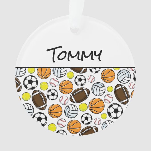 Little League Sports Balls Joueur NOM Fun (devant)