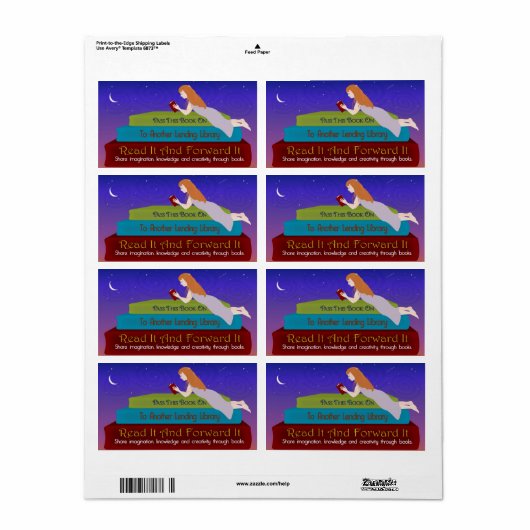 Little Lending Library Bookplaat Etiket (Full Sheet)