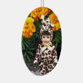 Little Leopard Girl Keramisch Ornament (Rechts)