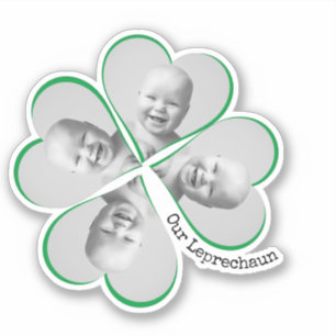 Little Leprechaun Custom Photo St Patricks Day Sticker