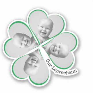 Little Leprechaun Custom Photo St Patricks Day Sticker