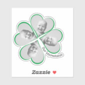 Little Leprechaun Custom Photo St Patricks Day Sticker (Vel)