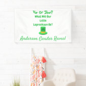 Little Leprechaun Gender onthulling Spandoek (Insitu)