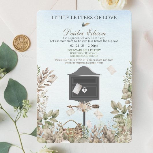 Little Letters Of Love Baby Shower Invitation