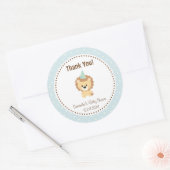 Little Lion Baby shower Sticker blauw (Envelop)