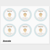 Little Lion Baby shower Sticker blauw (Vel)
