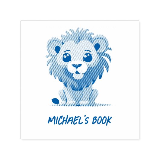 Little Lion Boekplaat Zelfinking Stamp Zelfinktende Stempel (Design)