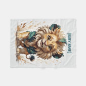 Little Lion gepersonaliseerd Fleece Deken (Voorkant (Horizontaal))