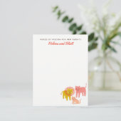 Little Lions Desert Chaud Baby shower Cartes de co (Debout devant)