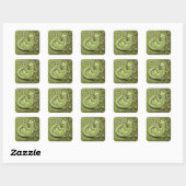 Little Lizard Tile Vierkante Sticker (Vel)
