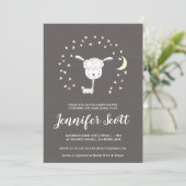 Little Llama Baby shower Invitation Kaart (Staand voorkant)