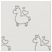 Little Llama Silhouette Stof (Close Up)